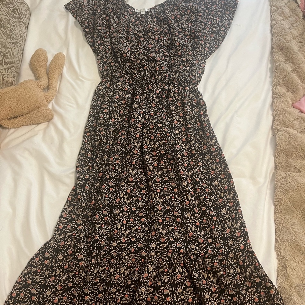 DownEast Ruched floral dress